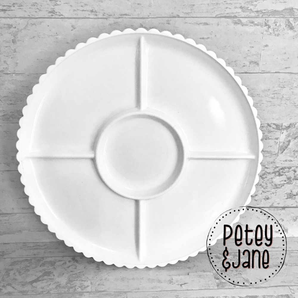 { P E T E Y & J A N E } Vintage Milk Glass Tray